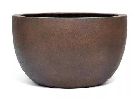 BIG EGG POT LOW RUSTY IRON