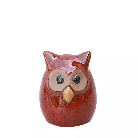 DECO OWL FALL RED BROWN