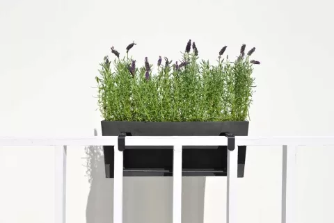 ECOPOTS BRUGES BALCONY DARK GREY